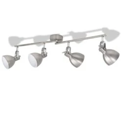 Plafonnier Pour 4 Ampoules E14 Gris -OSRAM || Philips || Bosch Soldes plafonnier pour 4 ampoules e14 gris 8718475532545 1271166