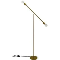 POP Lampadaire Balancier En Métal - 23 X 23 X H.140 Cm - Or - E27 25W -OSRAM || Philips || Bosch Soldes pop lampadaire balancier en metal 23 x 23 x h 140 cm or e27 25w 3611510029152 565178