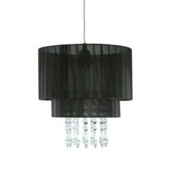 RANEX Lustre - Suspension Lustre Amy E27 60W Noir Et Transparent