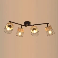 Spot Indah - Métal Et Rotin - 4 L - E14 - 40 W - Noir - COREP -OSRAM || Philips || Bosch Soldes spot indah metal et rotin 4 l e14 40 w noir corep 3188000776563 1136154