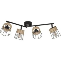 Spot Indah - Métal Et Rotin - 4 L - E14 - 40 W - Noir - COREP -OSRAM || Philips || Bosch Soldes spot indah metal et rotin 4 l e14 40 w noir corep 3188000776563 1136156