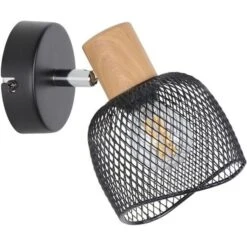 Spot Ottawa - Métal - 1 L - E14 - 25 W - Noir - COREP