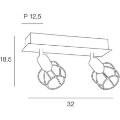 Spot Ottawa - Métal - 2 L - E14 - 40 W - Noir - COREP -OSRAM || Philips || Bosch Soldes spot ottawa metal 2 l e14 40 w noir corep 3188000774842 1133553