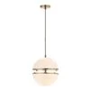 Suspension Acrylique Blanc Et Métal Doré Jensa D 30 X H 35 Cm -OSRAM || Philips || Bosch Soldes suspension acrylique blanc et metal dore 8435471840190 576277
