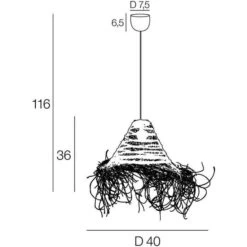 Suspension Atlas - Alfa Fibres Végétales - Conique - E27 - Ø40 Cm - Naturel -OSRAM || Philips || Bosch Soldes suspension atlas alfa fibres vegetales conique e27 40 cm naturel 3188000777508 1133310