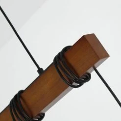 Suspension Bois Massif Foncé Et Noir Zorren -OSRAM || Philips || Bosch Soldes suspension bois massif fonce et noir rezo 3327480054901 557925