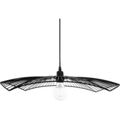 Suspension En Métal Filaire - E27 - 40 W - H. 8,5 Cm - Noir