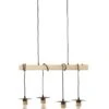 Suspension Industrielle 4 Ampoules Bois Clair Et Métal Noir Igo -OSRAM || Philips || Bosch Soldes suspension industrielle 4 ampoules bois clair et metal noir igo 3248116416828 1140459
