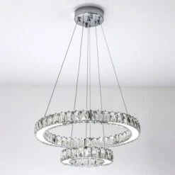 Suspension LED Métal Et Verre Transparent Cebhi