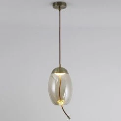 Suspension LED Verre Transparent Fumé Dalia -OSRAM || Philips || Bosch Soldes suspension led verre transparent fume odalia 3327480055144 557851