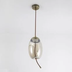 Suspension LED Verre Transparent Fumé Dalia -OSRAM || Philips || Bosch Soldes suspension led verre transparent fume odalia 3327480055144 557853