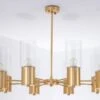 Suspension Métal Doré 8 Lampes Picko -OSRAM || Philips || Bosch Soldes suspension metal dore 8 lampes olympic xl 3327480055083 532628