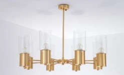 Suspension Métal Doré 8 Lampes Picko