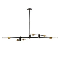 Suspension Métal Noir Et Doré Imiov L 125 X H 75 X P 70 Cm