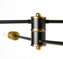 Suspension Métal Noir Et Doré Imiov L 125 X H 75 X P 70 Cm -OSRAM || Philips || Bosch Soldes suspension metal noir et dore 8435471829799 575955