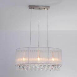 Suspension Tissu Blanc Nimalos -OSRAM || Philips || Bosch Soldes suspension tissu blanc solamine 3327480055212 532544