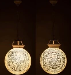 Suspension Verre Blanc Mosaïque Ekio - Lot De 2 -OSRAM || Philips || Bosch Soldes suspension verre blanc mosaique ekio lot de 2 5400924209605 1369022