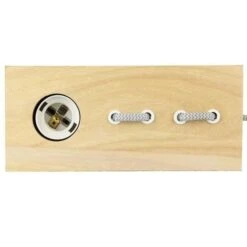 THE HOME DECO LIGHT Lampe A Poser LA12017 Rectangle - Bois Cablé - Gris Et Blanc M4 -OSRAM || Philips || Bosch Soldes the home deco light lampe a poser la12017 rectangle bois cable gris et blanc m4 3664944048435 438364