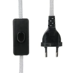 THE HOME DECO LIGHT Lampe A Poser LA12017 Rectangle - Bois Cablé - Gris Et Blanc M4 -OSRAM || Philips || Bosch Soldes the home deco light lampe a poser la12017 rectangle bois cable gris et blanc m4 3664944048435 438366