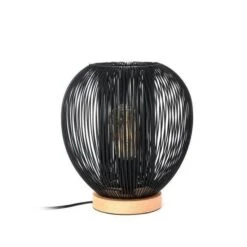 THE HOME DECO LIGHT Lampe A Poser LA12048 Boule Filaire - Noir M4