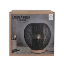 THE HOME DECO LIGHT Lampe A Poser LA12048 Boule Filaire - Noir M4 -OSRAM || Philips || Bosch Soldes the home deco light lampe a poser la12048 boule filaire noir m4 3664944048718 438353