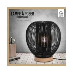 THE HOME DECO LIGHT Lampe A Poser LA12048 Boule Filaire - Noir M4 -OSRAM || Philips || Bosch Soldes the home deco light lampe a poser la12048 boule filaire noir m4 3664944048718 438354