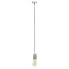 THE HOME DECO LIGHT Suspension Vintage LA12080 - Argent Aluminium Cablé - Noir M8