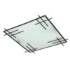 TOKYO Plafonnier Fil Acier Verre Mate 35x35x7 Cm Noir -OSRAM || Philips || Bosch Soldes tokyo plafonnier fil acier verre mate 35x35x7 cm noir 5603950401535 534515
