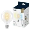 WiZ Ampoule Connectée Globe 95 Blanc Variable E27 60W -OSRAM || Philips || Bosch Soldes wiz ampoule connectee globe 95 blanc variable e27 60w 8718699786694 760565